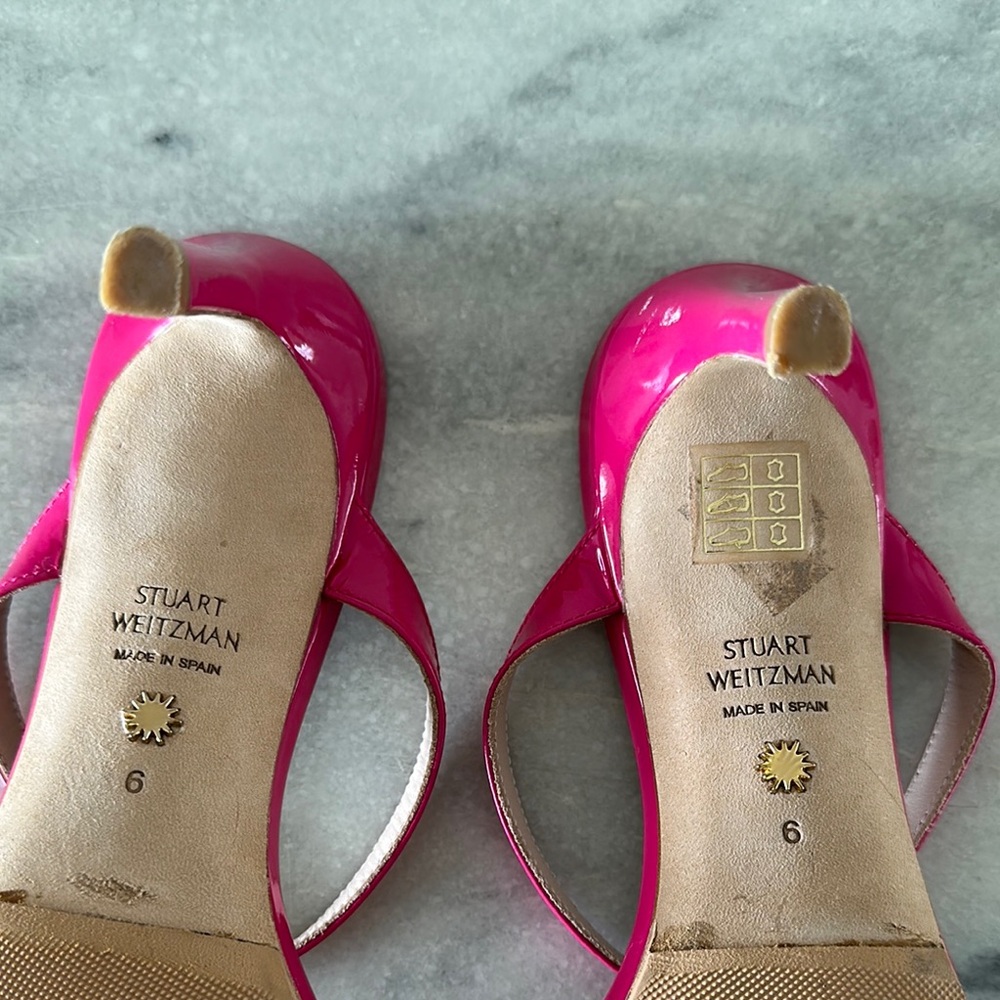 Stuart Weitzman Aleena 75 Patent Hot Pink Size 6 - Picture 8 of 16